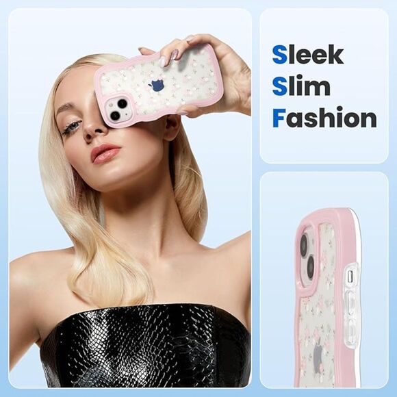 Floral Curvy Case for iphone 13/14 6.1 inch - Picture 2 of 4